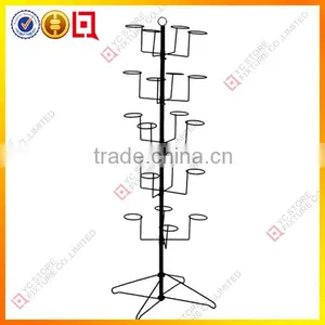 Rotating Multilayer Metal Wire Hat Display Stand for Wholesale thumbnail-1