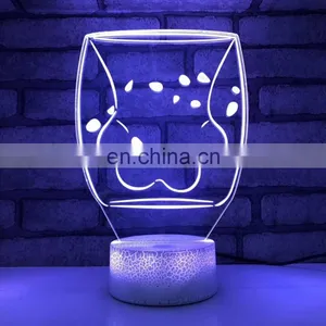 3D Led Light Optical Cat Paw Shaped Lamp With Touch Sensor Switch for Bedroom thumbnail-4