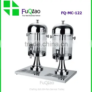 Wholesale Stainless Steel 2 Tanks 8 L Stainless Dual Bowl Juice Dispenser thumbnail-6
