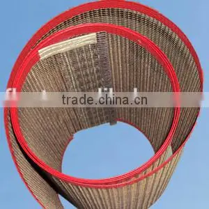 Systems 1*1/2*2/4*4/10*10 Hole Teflon Dryer Conveyor Belt Brown With Bull Nose Joint High Temperature Made in China thumbnail-1