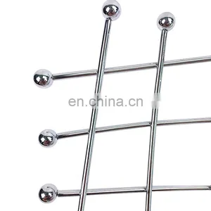 China New Style Storage Kitchen Organizer Wholesale Metal Silver Steel Fruit Basket thumbnail-5