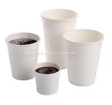 Custom Logo Disposable Plain White Single Wall Hot Cup 8oz thumbnail-1