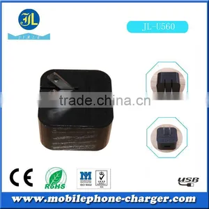 US Folding Plug Universal Wall USB Travel Charger With Customized Logo thumbnail-1