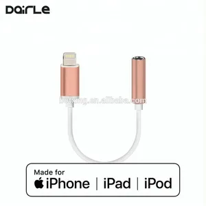 MFi Chip Jack Lightening Audio Charger Adapter for Apple Lightening 8pin to 3.5mm Headphone Jack Adapter thumbnail-4