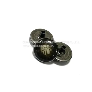 HLD Button Factory Wholesale 15mm Plating Spring Snap Button for Garment thumbnail-3