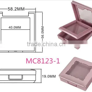 MC8123-1 Luxury Square Pressed Powder Box With Window Lid thumbnail-1