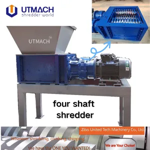 United Tech Machinery 4 Shaft Shredding Machine for The Msw Recycling System Waste Treatment Cuztomized Four Shaft Shredder thumbnail-1