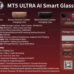 Smart Glasses Bluetooth Music Ai Video WiFi Translate Open-Ear Sport Fashion With Charge Case thumbnail-5