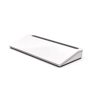 Desktop Writable Glass Whiteboard Organizer Storage Box With Table Lamp, Calculator and Wireless Charger thumbnail-4