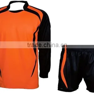 Custom Designs Long Sleeve Soccer Jersey Shirt Uniform thumbnail-1