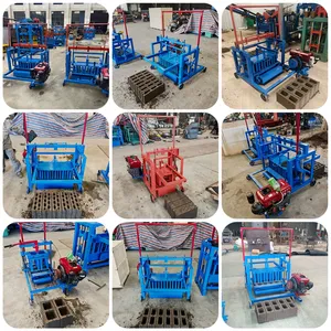 Off-Grid Diesel Mobile Brick Maker, Flexibles Bewegen, Manuelle Hohlblockmaschine für den Bau thumbnail-2