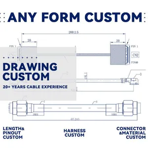 HRS DF56/DF36 Camera Signal Cable Customized Micro Coaxial Cable Assembly for D-JI Mini4 Pro thumbnail-5