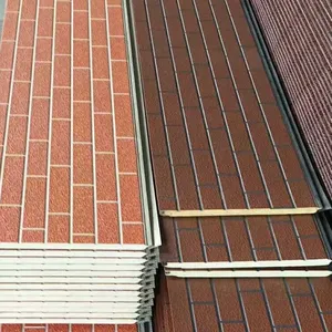 50mm Rockwool Filled Metal Sandwich Exterior Wall Panel A2 Fire Resistance thumbnail-4