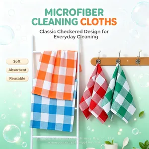 Commercial Grade Microfiber Cleaning Towels, Color‑Coded Lint‑Free Wiping Rags for Hotel, Office, Home, Car Wash Bulk thumbnail-2
