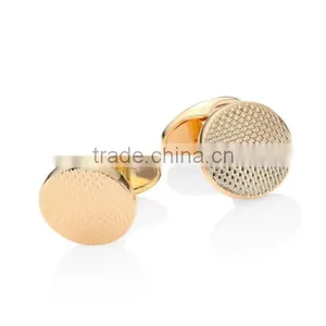 Stainless Steel Barley 18k Goldplated Button Cufflinks thumbnail-1