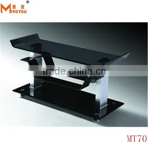 China Low Price Bent Termpered Glass tv Table thumbnail-1