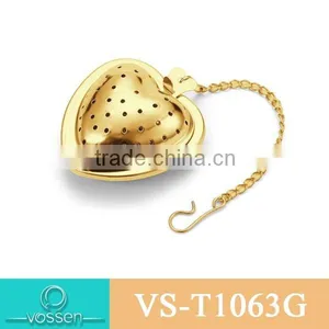 Gold Plating Heart Shaped Tea Infuser thumbnail-1