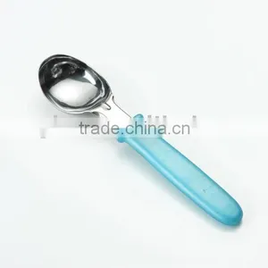 Blue Plastic Handle Ice Cream Spoon thumbnail-1