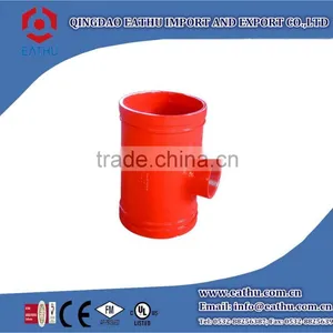 Ductile Iron Grooved Pipe Fitting Threaded Reducing Tee thumbnail-1