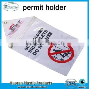 New Design PVC Zip Lock Flexible Sheeting Permit Holder Document Holder thumbnail-1