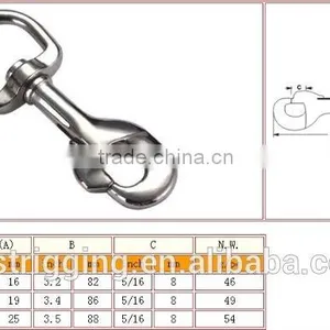 Nickel Plated Gold Plating Mini Dog Leash Alloy Snap Hook,Galvanized Dog Leash Swivel Eye Bolt Trigger Snap Hook thumbnail-4