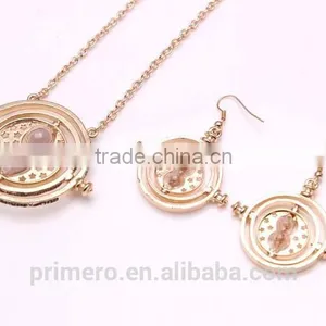 Hot Sale Drop 18K Gold Plating Time Turner Design Hourglass Dangle Earrings thumbnail-5