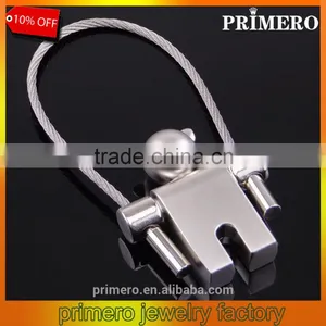 Boy Skipping Rope Key Chain Aircraft Cable Keychain Wire Key Ring Stianless Steel Keyring thumbnail-1