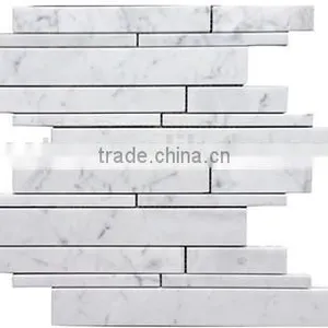 High Quality White Marble Carrara White Mosaic for Interior Decoration thumbnail-5