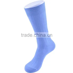 High Quality Pure Cotton Blank Color Dress Crew Socks Men thumbnail-3