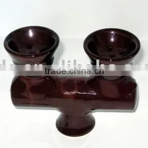 Ceramic Hookah Parts 2 Head thumbnail-1