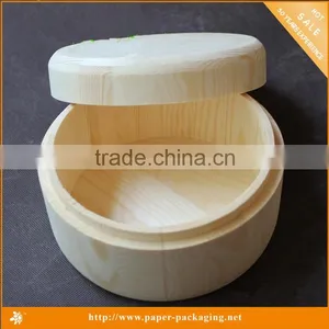 Wooden Packing Box for Food, Round Box, Poplar Wood Box thumbnail-4
