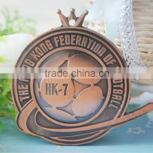 Custom Metal Copper Medal With Ribbon thumbnail-1