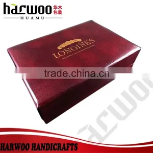 Luxury Red pu Leather Watch Box,custom Leather Watch Box With Custom Logo,handmade Leather Watch Packaging thumbnail-1