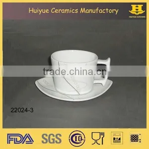 Ceramic Cup & Saucer Set, Espresso Cup and Saucer Set thumbnail-5