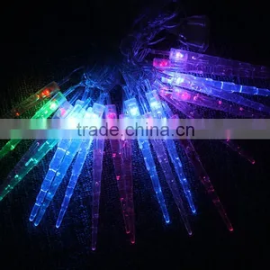 Bright Color Changing RGB 20LED 220V 4M LED String Light Waterproof EU Plug Icicle Pendant String for Christmas Party Decoration thumbnail-3