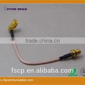 RG316 Cable Assembly With SMA Male Right Angle Crimp to SMA Female Bulkhead Crimp Connectors thumbnail-6