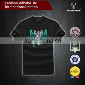 Black Round Collar Personality Cotton T-shirt for Boys Fashion t Shirt thumbnail-1