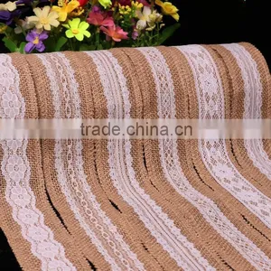 Vintage Burlap Lace Tirm,rustic Jute Trims,wired Burlap Ribbon for Wedding Decoration Quality Choice thumbnail-1