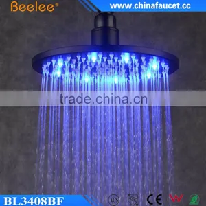 Beelee Black SS304 Round Skin Care Spa Shower High Pressure Led Shower Head Quality Choice thumbnail-1