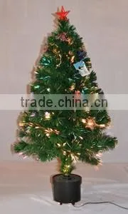 120cm Christmas Fiber Tree With Ornament Decoration thumbnail-1
