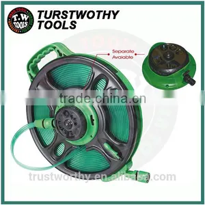 50Ft Flat Hose With Two End Plastic Quick Hose Connector 8 Pattern Sprinkler Hose Reel thumbnail-1