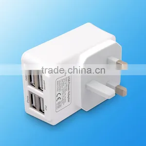 Widely Used Smartphone 4 USB Port Home Wall Charger thumbnail-2