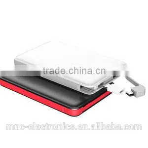 Full Color Logo Printing Premium Black and White Color Leather Power Bank Charger With Full Color Logo Printing thumbnail-1
