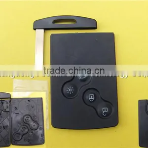 4 Buttons Keyless Entry Smart Remote for Renault Koleos Replacement Card Key Fob Shell thumbnail-1