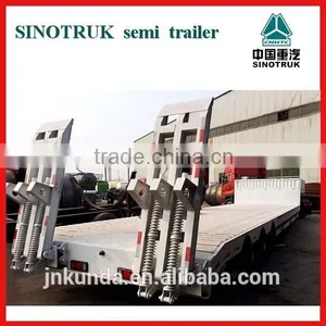 2015 3 Axles Low Bed Semi Trailer/machine Equipment Transport Trailer thumbnail-1