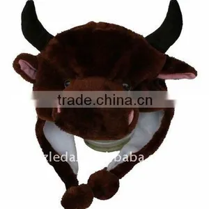 Winter Plush Brown Bull Caps and Hats thumbnail-1