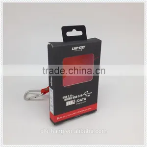 High Quality Colorful Window Paper Box Packing for Micro USB Charging Cable thumbnail-1