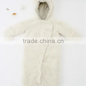 White Faux Fur Baby Sleeping Bag Winter thumbnail-2