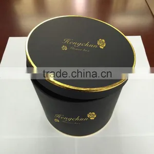 Cylinder Gold Stamping Logo Flower Box (ZJ-60056-5) thumbnail-1