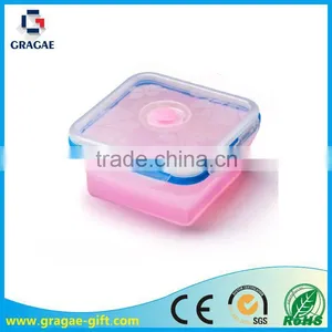 2014 Cute Silicone Collapsible Lunch Box /storage Box thumbnail-1